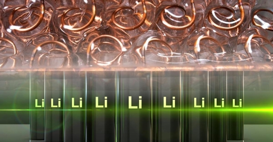 Ice storage over lithium batteries